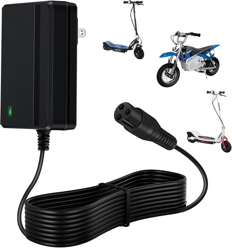 KAVCENT 24V Charger for Electric Scooter Razor MX350 Electric Scooter Dirt Bike E100 E175 E200 E200S E300 E300S E500 Pocket Mod, Sports Mod and Dirt Quad - Image 1